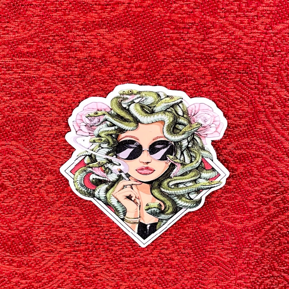 🔴 Glossy Vinyl Trippy Sticker//Hippe -Psychedelic
